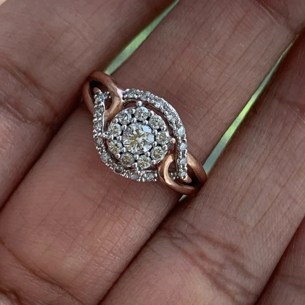 10kt Rose Gold 0.50 Carat Diamond Ring - Picture 1 of 7